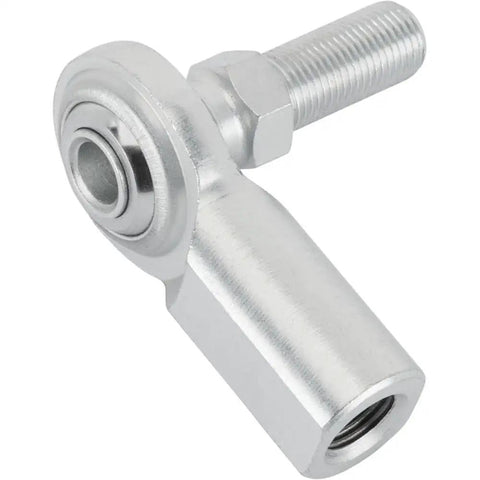 Heavy Duty Steel One Half Inch Rh Female Heim Joint Rod End With Built In Hex Stud showing zinc plated finish and PTFE lubrication.