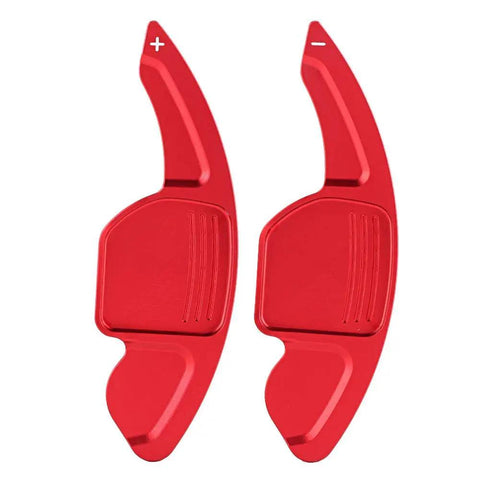 Two Piece Aluminum Alloy Shift Paddle Extensions For Audi A3 A4L 2013 2016 And A5 2012 2016 Bright Red Interior Accent