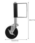 Heavy Duty Metal Fence Gate Wheel With Elastic Support Caster Silent Swivel Technology smooth operation dimensions 28cm x 10.5cm