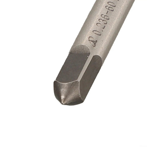Close-up of 0.236-60 TPI HSS Tap 3 Flute Thread Cutting Tool with metallic finish for metalworking and tapping jobs.