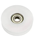 High Performance Metal V Groove Guide Bearing Pulley Wheel Rack System Part For Smooth Belt Tracking And Rock Solid Alignment With Premium Alloy Build And Top Shelf Reliability For Your Workshop - white alloy pulley with 8mm bore.