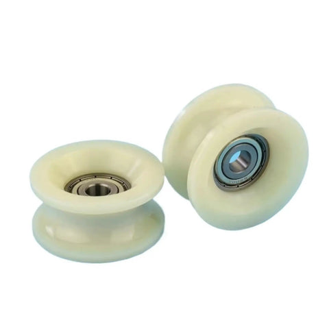 Heavy Duty Nylon U Shaped Cable Pulley With Silent Ball Bearings for smooth lifting action in curtain tracks.