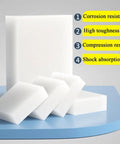 Rock Solid White Polypropylene Support Pads Two Piece Set Durable Floor Levelers For Furniture And Cabinets Heavy Duty Adjustable Height Spacers Built Tough, showing shock-absorbent pads.
