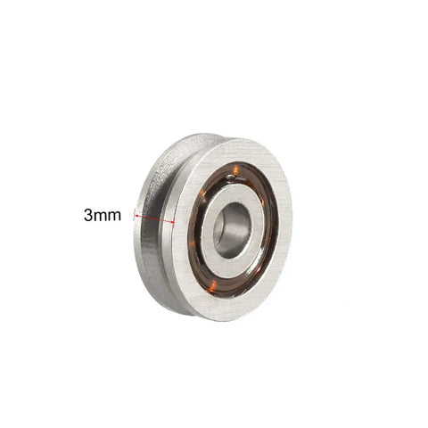 V623V V Groove Ball Bearings 3 By 10 By 3 mm 10 Pack Open Type showing a single chrome steel bearing with 3mm thickness.