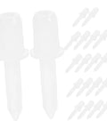 Heavy Duty White Plastic Shutter Repair Pins And Louver Spring Clips For Quick No Fuss Household Fix Ups Rock Solid Replacement Kit. White plastic shutter clip pins with spring clips.