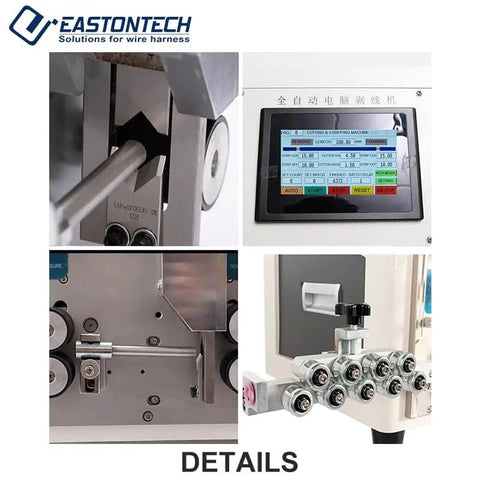 Heavy Duty Automatic Cable Wire Cutter And Stripping Machine Featuring Touch Screen Display And Smart Motion Controller view showing detailed components.
