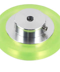 200mm Aluminum Polyurethane Industrial Encoder Wheel With 20mm Aluminum Mounting Bracket, Silver And Green, Boss-Grade Precision Measuring Wheel Built For The Shop, M8 Holes And Shaft Adaptable