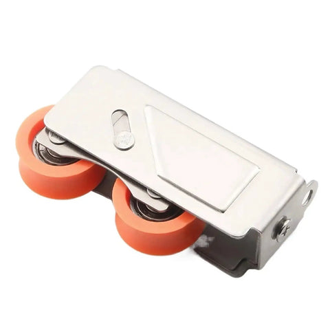 Bulked Up Heavy Duty Double Wheel Sliding Door Rollers And Window Track Gliders Built Tough From Thick Stainless Steel for smooth operation.