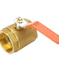 Heavy Duty Brass Ball Valve Two Inch Smooth Pass Minimal Drag Shut Off Handle For Plumbing Gas Pipes And Water Hookups Rust Proof Hardware