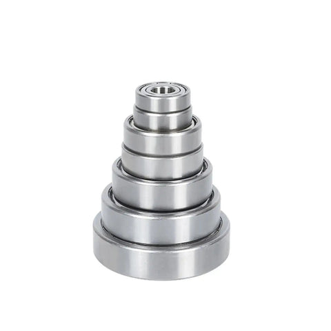Heavy Duty One Piece Stainless Steel Miniature Deep Groove Ball Bearing Delivering Zero Drag Operation With Tight Factory Specs And Grease Monkey Approved Durability stacked in size order.