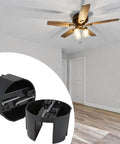 4 Inch Round Ceiling Fan Box Plastic Cable Box With 12 Cu In Capacity And 2-5/8 Inch Depth in room installation view