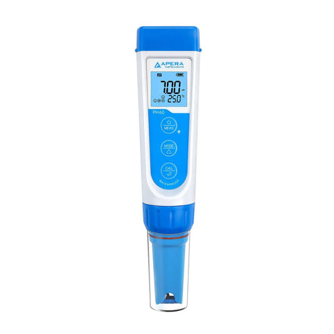 Front view of Pocket pH Tester Kit With Waterproof Body Replaceable Probe 0.01 pH Accuracy LCD Display Handheld pH Meter
