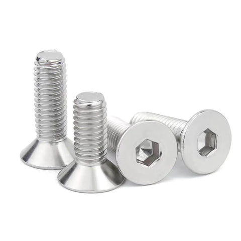 Flat Head Socket Cap Screws Set DIN7991 M1.6x3mm 304 Stainless Steel Machine Screws Allen Hex Drive Countersunk Fully Threaded