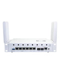 Next Level MediaTek Filogic 880 Tri Band WiFi 7 Router With Eight Gig DDR4 Memory And Ten Gigabit Ethernet Ready For Openwrt, front view.
