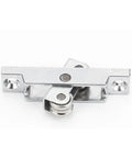 Dual Wheel Zinc Alloy Window Pulley And Sliding Door Replacement Rollers, close-up view showcasing the steel wheels and housing.