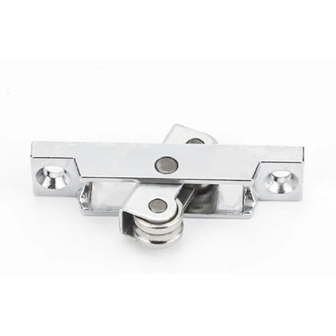 Dual Wheel Zinc Alloy Window Pulley And Sliding Door Replacement Rollers, close-up view showcasing the steel wheels and housing.