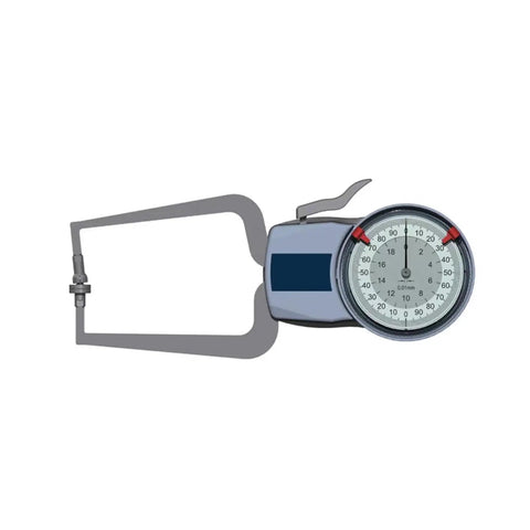 Knockout Precision Digital Inside Outside Caliper Gauge With Slick Jaws showing display for foam and metal thickness measurements.