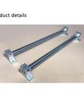 Top Shelf 35mm Linear Motion Shaft Kit With 2Pcs 2300mm Smooth Chrome Shafts And 2Pcs SCS35UU Slide Blocks Along With 4Pcs SK35 Aluminum Rail Supports For Your CNC Project Or 3D Printer Build Ensure Slick Precision And Sturdy Performance, showing two 2300mm chrome shafts with aluminum mounts.