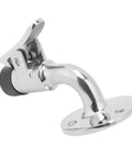 Heavy Duty Marine Door Stopper Catch With Smooth Spring Loaded Locking Mechanism To Kill Cabin Noise And Hold Doors Open At 90 Degree Angle For Rock Solid Boating Setup On Power Yachts, chrome finish.