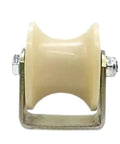 Heavy Duty Nylon Sliding Door Pulley With Square Groove H Track Roller Rides Easy single side wheel on steel frame, durable and sturdy.