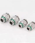 10 Piece Quick Release Pneumatic Hose Fittings Set in 304 Stainless Steel Durable Construction with M5 1/8 1/4 3/8 1/2 Connectors