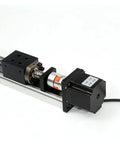 Custom Precision Electric Linear Guide Rail Cross Actuator System With 57 Stepper Motor Ball Screw Motion Module RDT300 Clamp, front view
