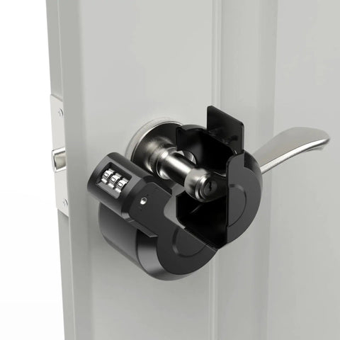 Door Handle Lockout Device Cover With Code To Disable Door Handle Temporary Combination Lock For Bedroom From Outside Knob Easy To Use Security Lockout Tool For Home Quick Install