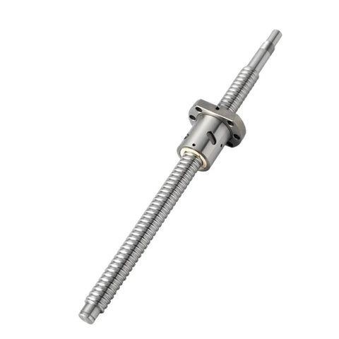SFU2005 Left Hand Thread Ball Screw With Single Nut Built To Last, 20mm Diameter, 5mm Pitch, close-up detail of nut positioning