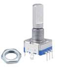 360 Degree Rotary Encoder With Code Switch EC11 5 Pins 20mm D Shaft 2 Pack 20 Pulse Per Revolution Digital Potentiometer For DIY Projects