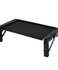 Magnetic Tool Tray Folding Work Platform for Modular Toolboxes Aluminum Alloy with Rubber Coated Protection, showing flat surface and supports.