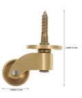 Heavy Duty Swivel Casters Four Pack Brass Furniture Wheels Silent Roll Protects Hardwood Floors Built Tough For Tables And Chairs Smooth Glide Rolling Hardware Bump Free Easy Setup with screw mount detail.