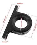 Drive Shaft Center Support Bearing for E46 and Z Platform, heavy duty black plastic with measurements for precise fit.