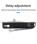 12V or 24V Electric Drop Bolt Lock with Manual Override Cylinder for Gate Access Control features a delay adjustment and wiring.
