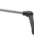 Rock Solid Adjustable Clamping Lever Handle With M8 X 70 Millimeter Thread In Matte Black 304 Stainless Steel side view.
