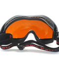 OD5 Plus Laser Protective Goggles Covering 190Nm To 540Nm And 800Nm To 1700Nm Range, black frame with orange lenses.