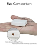 5 Pack Small ABS Plastic Project Box For Electronics DIYers White Durable Drillable Mini Electrical Project Boxes 2.36 x 1.42 x 0.67 Inch Great For Hobby Electronics Enclosures And Cable Management shown in hand for size comparison