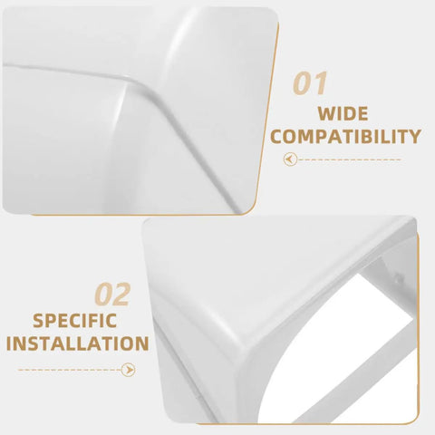 Close-up of 2 Piece Weatherproof Outlet Boxes Tough As Nails ABS Wall Plug Covers showcasing wide compatibility and specific installation features.