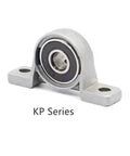 Super Heavy Duty Zinc Alloy Flange Mounted Ball Bearing Unit Built Like a Tank For Industrial Rig Applications Featuring Pre Installed Deep Groove Insert For Knock Around Resistance and Smooth Sailing at 15 Mm, showing a side view of the unit.