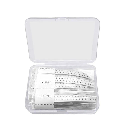 0603 Smd Capacitor Kit Mlcc Ceramic Bulk Value Pack Six Hundred Pieces with assorted values in a transparent case