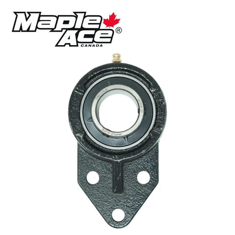 Built Like A Tank Half Inch Flat Socket Flange Pillow Block Ball Bearing Self Aligning for heavy duty equipment, black cast iron.