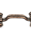Five Pack Rustic Antique Copper Cabinet Pulls With Hammered Finish For Retro Kitchen And Dresser Hardware Center Hole Three And Three Quarter Inches Length Six Point One Inches Width Two Point Two Inches Projection One Inch Includes One Inch And One And