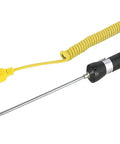R2950 Type K Immersion Probe with coiled yellow cable for fast response temperature sensing -58 to 1112F (-50 to 600C) measurements.