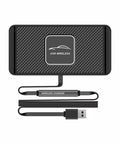 Tough As Nails Wireless Fast Charging Pad For GMC Hummer EV Center Module Mount with USB cable and textured surface.