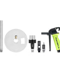 Ergonomic 6 Piece Blow Gun Kit With Variable Flow Trigger For Precise Air Control In Green Finish X3 Gun Bodies Easy Storage