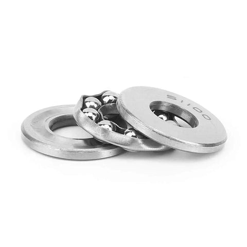 Model 51100 Plane Axial Thrust Ball Bearing With Double Seals for Heavy Duty Machinery Replacement, metal, durable design.