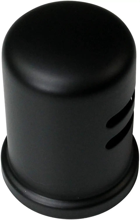 Skirted Air Gap Cap Matte Black Solid Brass One And Five Eighths Inch Diameter And Two And Quarter Inches High Fits Standard Air Gap Bodies Cap