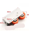 Bulked Up Heavy Duty Double Wheel Sliding Door Rollers And Window Track Gliders Built Tough From Thick Stainless Steel, 28mm size.