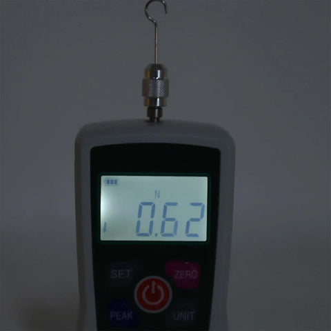 Deadly Accurate Digital Force Gauge 1N To 10N Range with displayed reading of 0.62N for precise lab testing.