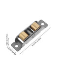 Dead Smooth Double Wheel Sliding Glass Door Rollers With Heavy Duty Steel Core Bearings, 6.5cm length, for quiet interior sliding doors.