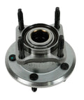 Dead Simple Install Full Vehicle Set Of Four Wheel Bearing And Hub Assembly Kits Replacing 52089434AB And 53801715 front view of wheel hub with bearings and bolts